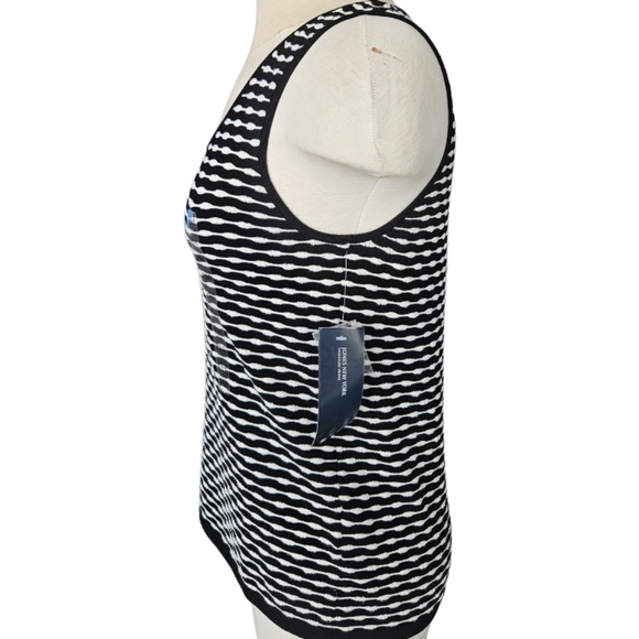 NWT Jones New York Knit Micro Pattern Tank - Picture 3 of 8